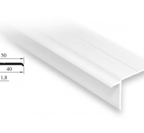 Plastik T Profili 10x40 - 3 Metre - Beyaz